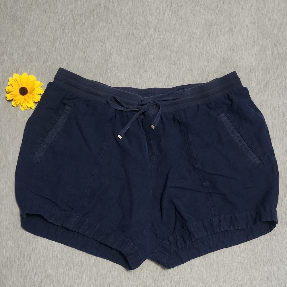 Lane BRYANT Plus-Size Navy Drawstring Elastic-Waist Summer Bloomers Short Shorts